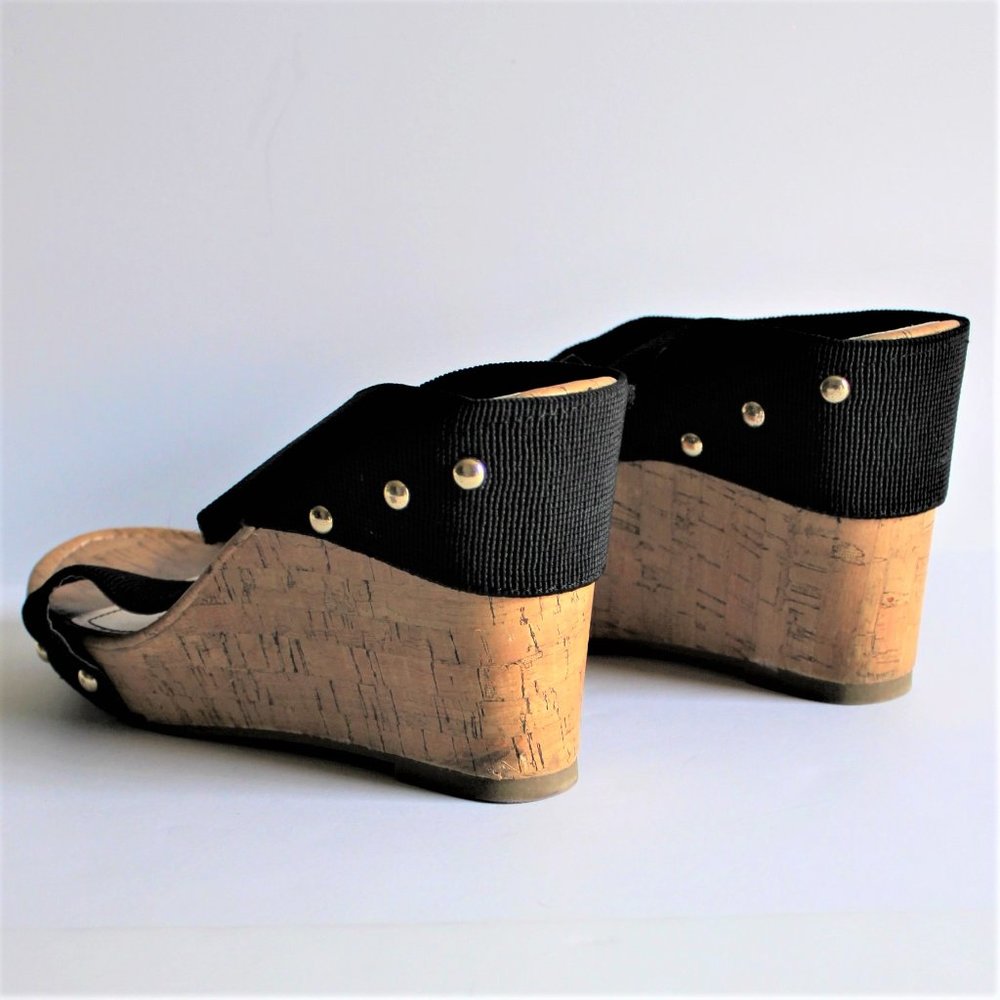 Madden Girl black crisscross strap wedge sandals - Picture 5 of 8